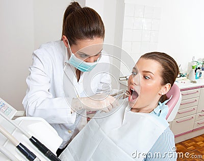 Pulling out tooth