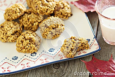 Pumpkin oat cookies