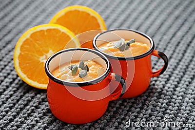 Pumpkin soup with orange