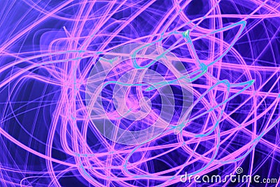 Purple And Blue Strings Of Light