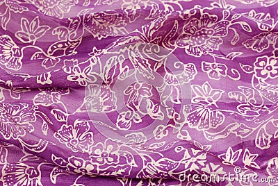 Purple floral silk background