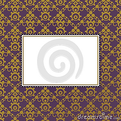 Purple and gold frame