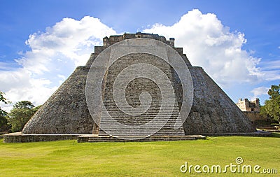 Pyramid of the Magician. Maya complex of Uxmal