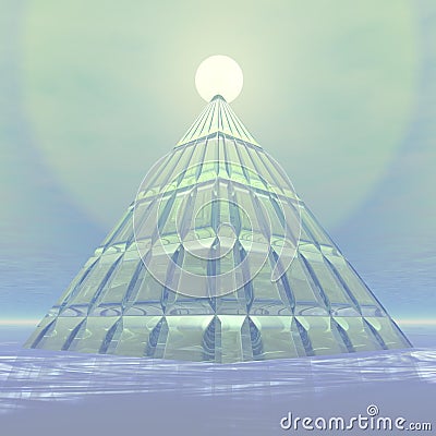 Pyramid To Sun - 3D Render Stock Image - Image: 36703461