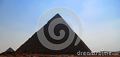 Pyramids in desert of Egypt in Giza