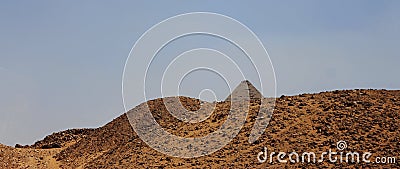 Pyramids in desert of Egypt in Giza