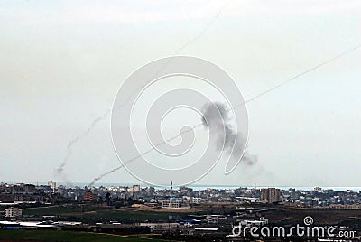 Qassam rockets fired for Gaza Strip to Israel