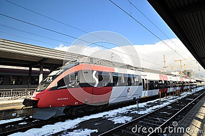 QBB local speed modern train in Austria
