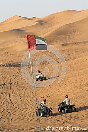 Quad bikes in desert