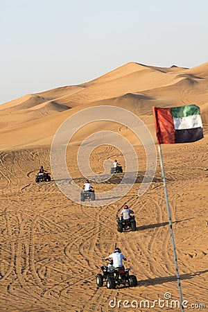 Quad bikes in desert