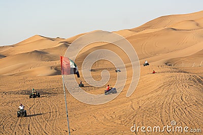 Quad bikes on sand dunes