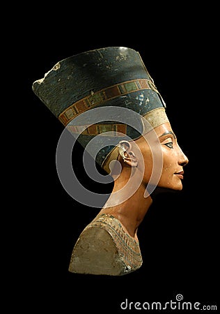 Queen Nefertiti Isolated on Black