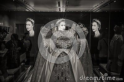 Queen s dresses, Buckingham Palace, London