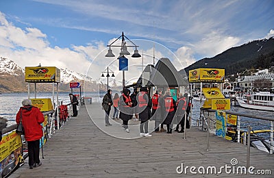 Queenstown Pier, Kawarau Jet Boats, New Zealand