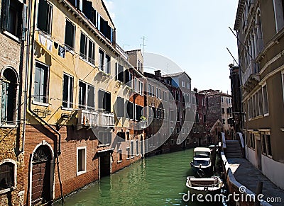 A quiet One of Canals in Venice Italy