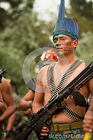 Quito,- MAY 24 2012:annual millitary parade,