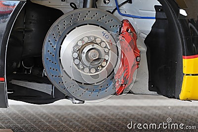 Racing car brake rotor