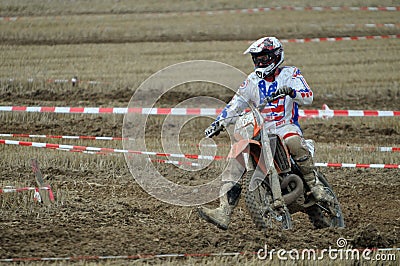 Racing motocross driver