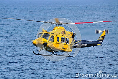 RACQ CareFlight helicopter in flight