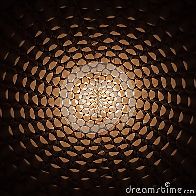Radial abstract oval light pattern