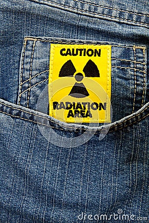 Radiation area caution sign