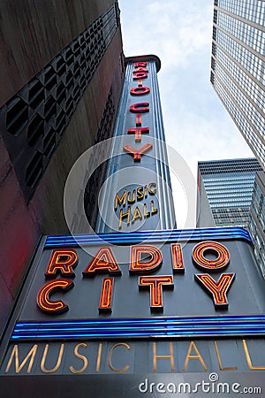 Radio City Music Hall facade, New York