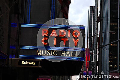 Radio City Music Hall Sign