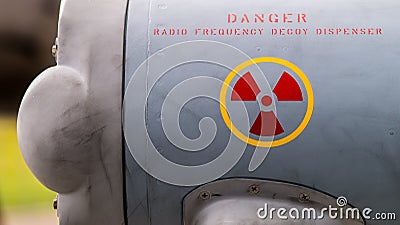 Radio radiation danger sign