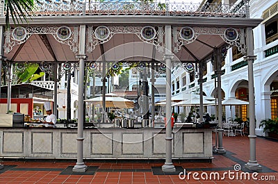 Raffles Hotel Courtyard bar and restaurant Singapore
