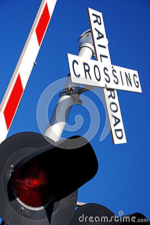 Railroad Crossing Guard And Lights Royalty Fr