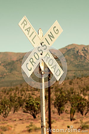 Railroad crossing sign