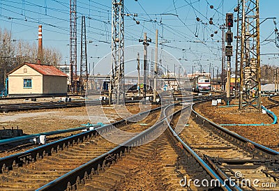 Railway in Kharkov Passenger Railway Station, Ukraine