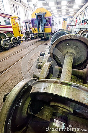 The railway maintenance and factory inside.