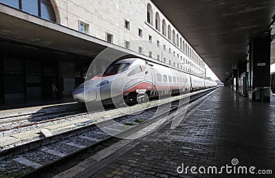 Railway station in Rome, Italy