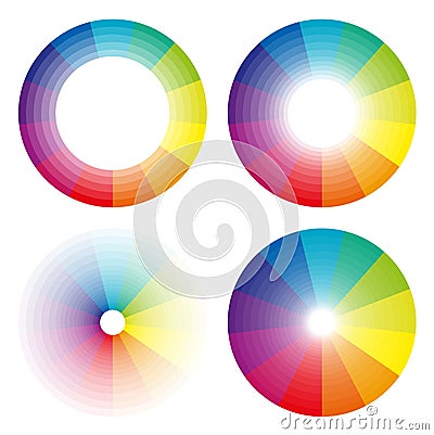 Rainbow circles, colorful ranges