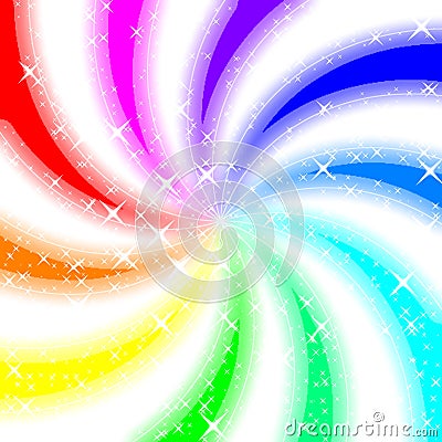 Rainbow swirl glowing background