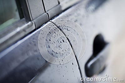 Raindrops on the car