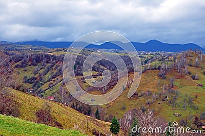 Rainy Clouds Over Mountain Top Royalty Free 