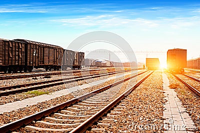 Rapid train runs on tracks