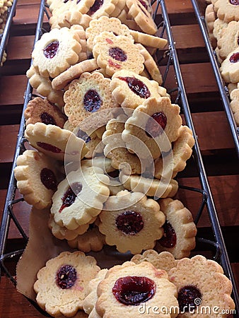 Raspberry Tart Cookies At The Bakery