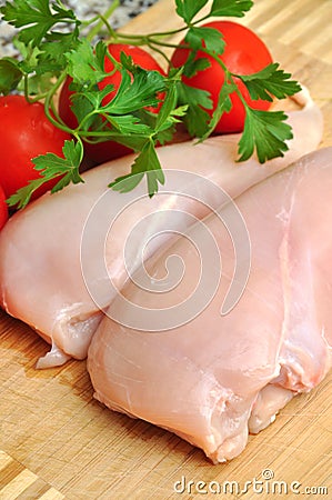 Raw chicken