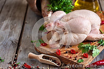 Raw chicken background