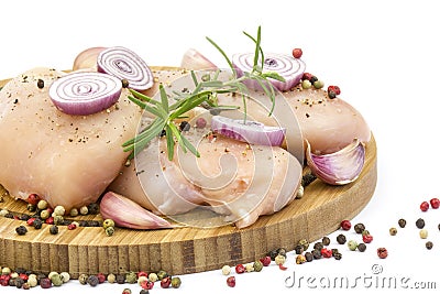 Raw chicken breast meat