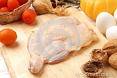 Raw chicken thigh