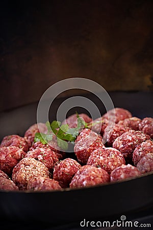 Raw meat balls