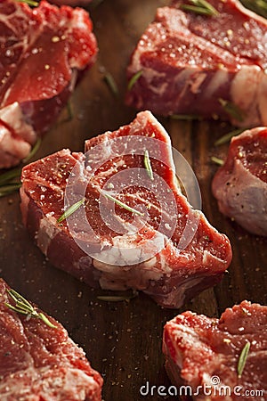 Raw Red Lamb Chops