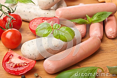 Raw sausages