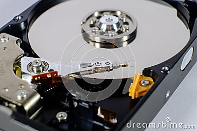 Read and write head of a open harddisk drive