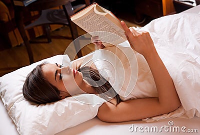 Reading before sleep.