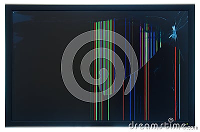 Real Broken Shuttered LCD TFT Monitor Panel